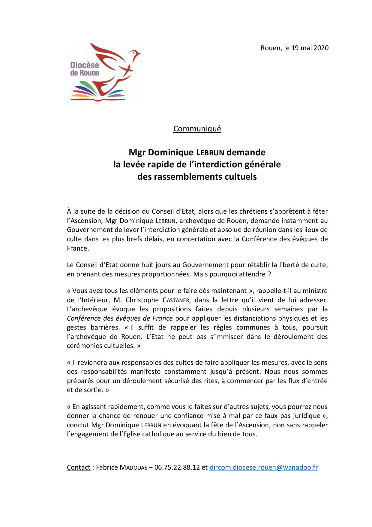 Titre : Une association catholique demande l’annulation de la représentation du Stabat Mater à Rouen et Caen